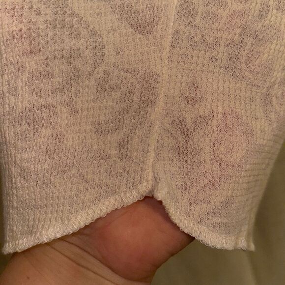 Free People XS Intimately “You and I” Floral Turtleneck Ivory Crème - Picture 15 of 17